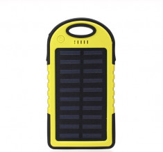 Baterie externa cu incarcare solara si LED, GMO, Solar Charger, 8000 mAh foto