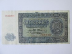Rara! Germania Democrata(RDG/DDR) 100 Mark 1948 seria:0905991,stare buna/foarte buna foto