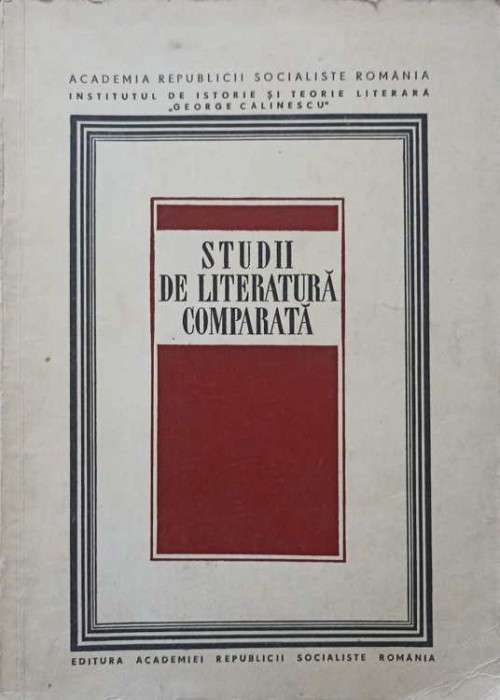 STUDII DE LITERATURA COMPARATA-COLECTIV-283410
