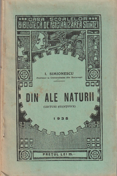 I. SIMIONESCU - DIN ALE NATURII ( 1935 )