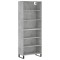 Dulap inalt, gri beton, 69,5x32,5x180 cm, lemn compozit