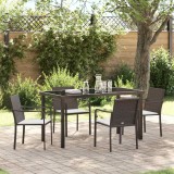 Cumpara ieftin Set de masă pentru grădină 5 pcs Maro Rattan poli
