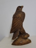Sculptura vintage vultur din lemn masiv
