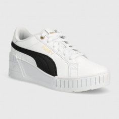 Puma sneakers din piele Karmen Wedge culoarea alb, 390985