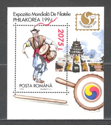 Romania.1994 Expozitia filatelica PHILAKOREA-Bl. ZR.923 foto