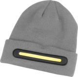 Čiapka Strend Pro beanie, 40x LED, &scaron;ed&aacute;, akrylov&eacute; vl&aacute;kna, 750 mAh bat&eacute;ria