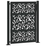 Cumpara ieftin Poarta de gradina neagra 105x130 cm, model frunze de otel