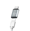 Adaptor conversie Lightning la USB Type-C, Salestore.ro&reg; 2.7 cm, compatibil cu Apple, Samsung, Huawei, Xiaomi, Carcasa din Aluminiu, Gri