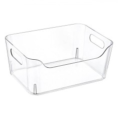 Coș Depozitare Plastic, Transparent, Capacitate 5L, 27.1x19.2x11.3 cm