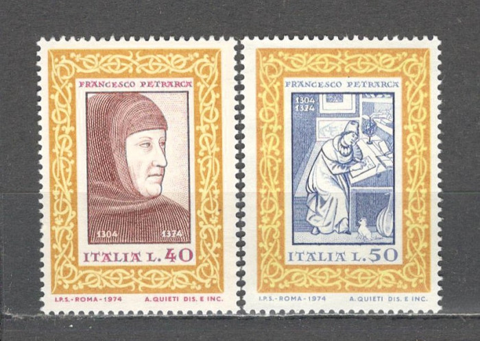 Italia.1974 600 ani moarte F.Petrarca:poet-Fresca SI.851