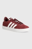 adidas sneakers din piele &icirc;ntoarsă VL Court 3.0 culoarea bordo, IF4457
