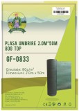Plasa umbrire 2x50m, densitate 80g/mp, verde, TOP Micul Fermier, GF-0833