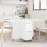 vidaXL Masă de dining 2 pcs 140 x 80 x 77 cm Lemn prelucrat Alb 3424932