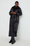 Cumpara ieftin Answear Lab palton femei, culoarea negru, de tranzitie