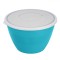 Caserola Plastic, 4L, Albastru, Capac Alb, Potrivita pentru Cuptorul cu Microunde ?i Ma?ina de Spalat Vase