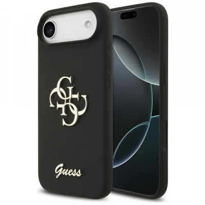 Husa pentru Apple iPhone 17 Air, Guess, Big 4G Script, Neagra foto