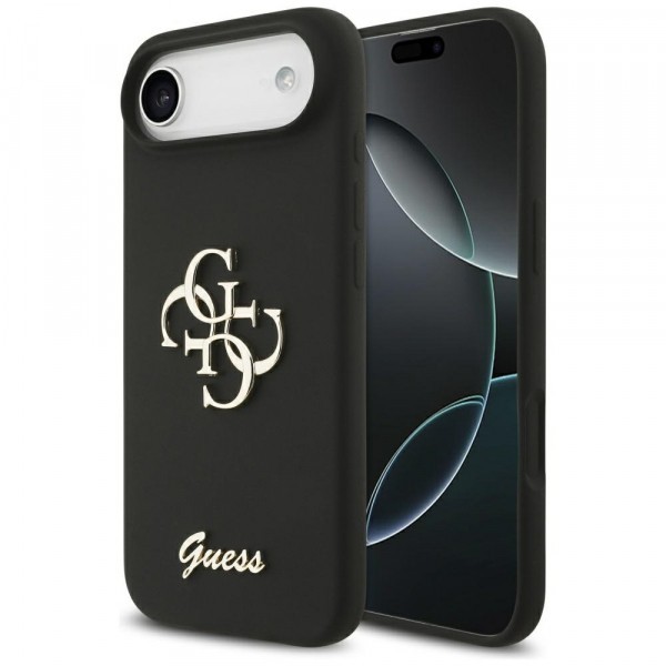 Husa pentru Apple iPhone 17 Air, Guess, Big 4G Script, Neagra