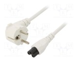 Cablu 3x0,75mm2 CEE 7/7 ştecăr unghi LIAN DUNG, IEC C5 mamă