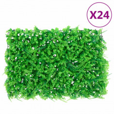 Gard din frunze de feriga artificiale, 24 buc, verde, 40x60 cm GartenMobel Dekor