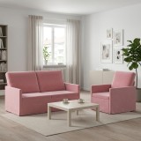 Cumpara ieftin Set de canapea 2 pcs Roz Catifea