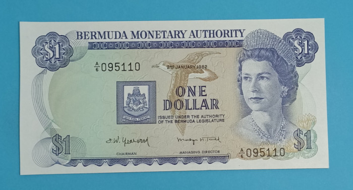 Bermuda 1 Dollar 1982 &#039;Hamilton&#039; UNC serie: A/6 095110