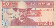 Bancnota Namibia 20 Dolari (2002) - P6b UNC ( vezi descriere )