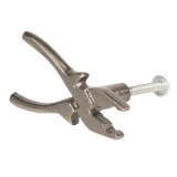 Maner mobila din fier argintiu Industrial 5x3 cm