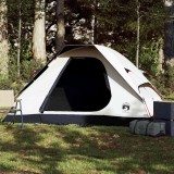 VidaXL Cort camping cupolă 2 persoane alb, țesătură opacă, impermeabil