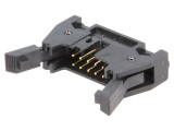 Conector IDC soclu tată 10 PIN drept cu ejector lung THT
