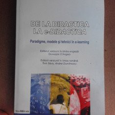 De la didactica la e-didactica. Paradigme, modele si tehnici in e-learning