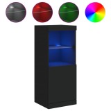 Cumpara ieftin Servanta cu lumini LED, negru, 41x37x100 cm