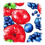 Cumpara ieftin Sticker decorativ Fructe, Multicolor, 55 cm, 11735ST