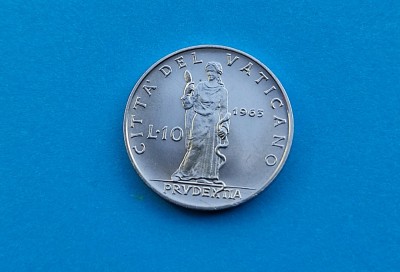 10 Lire 1963 Vatican-UNC-RAR foto