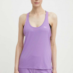 Under Armour top de antrenament Knockout culoarea violet