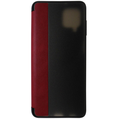 Husa tip carte rosu inchis cu fumuriu pentru Samsung Galaxy A12 foto