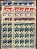 Romania 1946 - Lp 199a - Organizatia Sportului Popular - dantelate si nedantelate - coli mici de 16 marci - MNH LUX *****