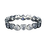 Inel argint 925 circular inimi cu pietre m53