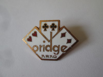 Insigna Bridge Arad 1983,dimensiuni:30 X 21 mm foto