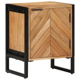 vidaXL Noptieră Maro 40 x 30 x 50 cm Lemn masiv de acacia și metal 374104