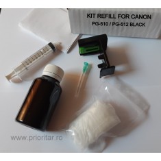 Kit refill reincarcare cartuse Canon PG-510 PG-512 negru PG510 PG512 imprimante