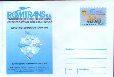Intreg pos plic nec 2002 - Romtrans,,transporturi si expeditii inter.,op.portuar foto
