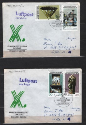 GERMANIA (DDR) 1987 - EXPOZITIE DE ARTA. PLICURI CIRCULATE, Y22 foto