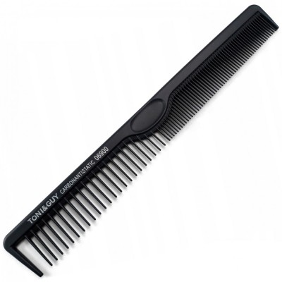 Pieptene de coafat drept pentru tuns și descurcat, antistatic, din carbon negru 06900 foto