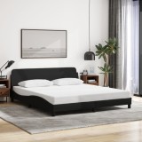 VidaXL Cadru de pat fără saltea, negru, 180x200 cm, textil
