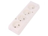 Conector Alimentare AC Mamă Splitter 2P 250V 16A Alb IP20