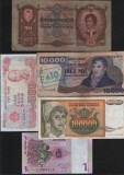Set 5 bancnote de prin lume adunate (cele din imagini) #172, Europa