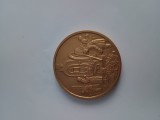 MONETARIA STATULUI 1935-1965 .Medalie bronz frumoasa.Vechime 61 de ani .