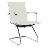 Cumpara ieftin Scaun birou tapiterie piele ecologica alba Azure 54.5x62.5x90.5 cm