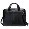 Geanta laptop 15,6&#039;, BUSY LDY&amp;GTM&reg; Flume, piele naturala, servieta unisex, multiple compartimente,negru