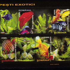 RO 2005 ,LP 1676c,"Pesti exotici" , serie in bloc , colita 351 , MNH